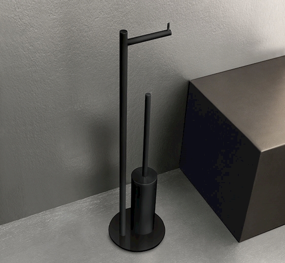 STIFF Floorstanding Toilet & Brush Holder